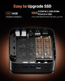 KAMRUI Mini PC Ryzen 7 7735HS 16GB LPDDR5 RAM 512GB SSD (8C/16T, 4.75GHz)