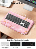 2-in-1 Ergonomic Keyboard Stand with Wrist Rest, Pink Marble