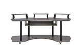 Writing Desk with Storage, 83-Inch Long Desk for Home Office, Gaming Desk with Shelves and Drawers, Computer Desk for Small Spaces, Standing Desk Adjustable, Black Desk for Bedroom