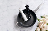 Le Creuset Salt and Pepper Mill Set, 8" x 2 1/2" each, Black & White