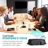 Conference USB Microphone for Computer Desktop and Laptop with 180° / 20' Long Pick up Range Compatible with Windows Movo