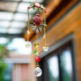 H&D HYALINE & DORA Crystal Suncatcher Rhinestones Bow-Knot Pendant Garden Sun Catcher Crystals Hanging Decor for Windows Christmas Home