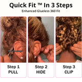 Daules Deep Curly Wave Wig Human Hair Ombre Highligt 34inch.