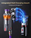 ozeeco Cordless Vacuum Cleaner, 650W/55KPA/70Mins Vacuum Cleaners for Home, Self-Standing Stick Vacuum with Wall Mount Charging and Auto Mode, Touch Screen, Vacuum Cordless for Pet Hair/Carpet/Floor