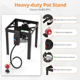 Aprafie 30Qt Turkey Deep Fryer &10Qt Fish Fryer Kit Aluminum Seafood Crawfish Boiler Pot，38000 BTU Outdoor Propane Stove Burner Stand for 20 Lb Turkey