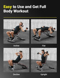 Yoleo Adjustable Weight Bench, 660LB Foldable Workout Bench with Extended Head/Neck Protection/Spine Support for Bench Press, Fast Folding Incline Decline Flat Bench