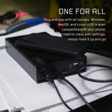 compatily LV22 28TB USB-C 10Gbps External HDD and HUB – Portable Enterprise Hard Drive for Professional Media Creators and Work from Home Office