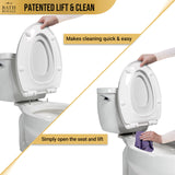 Bath Royale Toilet Seat Upgrade Round BR500-02 Heavy Duty Quiet Close, Durable, Stain-Resistant and Easy to Clean, Fits All Toilet Brands, Executive Series - Almond/Bone