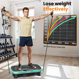 AXV Vibration Plate Fitness Platform Exercise Machine Vibrating Shaking Full Body Shaker Workout Vibrate Stand Shake Board Sport for Weight Loss Fat Burner for Gym Home Office