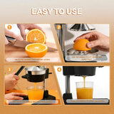 HLILBTE Cast Iron Citrus Juicer | Extra Large Commercial Grade Manual Hand Press with Stainless Steel Cup, Heavy-Duty Manual Juicer Press, Orange Crush Machine, Orange Juicer Squeezer, Easy Clean