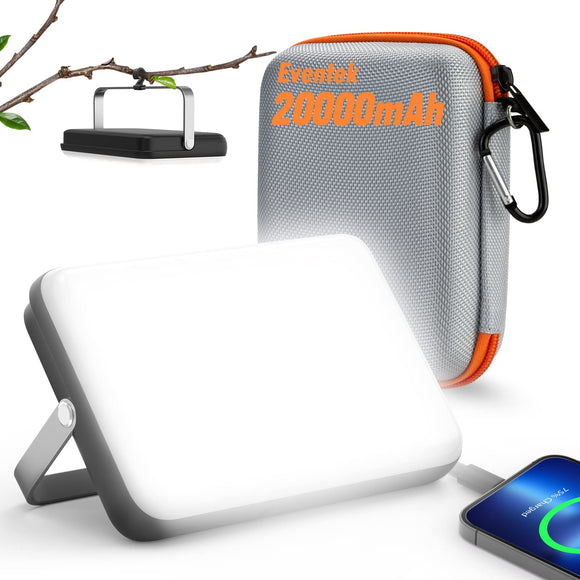 LED Camping Lantern Rechargeable 4000LM, 20000mAh Portable Camping Lights up to 144 Hours & 4 Light Modes Eventek