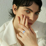 Oseew 2027 Custom Birthstone Class Ring for Women Men (Pear)