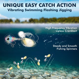 TRUSCEND Vibespinner Easy Catch Fishing Lures with BKK Hooks, Tail Spinner Baits with 4 Actions, Vibrating Swimming Flashing & Jigging for More Bites, Spoon Lures for Bass Trout Crappie Walleye Pike