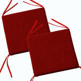Square Stool Cushion with Ties - Memory Foam Anti Slip Seat Cushion