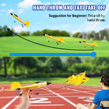 Yellow RC Plane for Kids Upgrade F-22 Raptor Fighter RC Airplane Remote Control Airplane Toys 2.4 GHZ Smart 6-axis Gyro Stabilizer RTF RC Jet Aircraft Easy to Fly Outdoor Toy RC Glider for Beginners