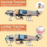 Cervical Vertebra Traction Table, Back Bench, Waist Bed, Body Spinal Decompression, Cervical Vertebra and Lumbar Vertebra Massage Bed, Physical Heal Extension Device, Back Stretch Bench Benediction Life
