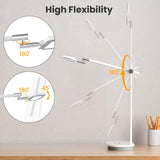 Newkana LED Desk Lamp for Home Office, Eye-Caring Bright Desk Light for Crafting, Architectural Work & Kids Studying, Multi-Angle Adjustable, Dimmable Full Spectrum with Touch & Gesture Control Newkana