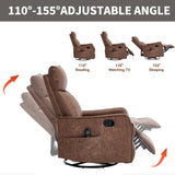 MOOLSUN Faux Leather Recliner Sofa Set with 360-Degree Swivel Chair, Living Room Furniture Set with Reclining Seats, Ideal for Home, Office, or Theater Seating（K-Beige Faux Leather,Chair）