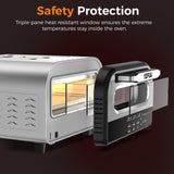 Pizza Oven Indoor,pizza maker,Makes 12 Inch Pizzas in 90s at 850°F,Countertop Electric Pizza Oven with Continuous Baking Without Reheating