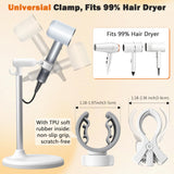 Hair Dryer Stand Hands Free, 17-51in Height Adjustable, 360-Degree Rotating Blow Dryer Stand, Universal Grip Works for 99% Blow Dryer, Metal Hair Dryer Holder Stand for Bathroom, Vanity, Makeup Room