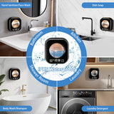 Automatic Soap Dispenser, 320ML Touchless Smart Hand Soap Dispenser, 5 Adjustable Soap Levels, Rechargeable Wall Mounted Electric Foam Soap Dispenser for Bathroom Kitchen Office (Black)