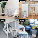 SHSYCER Silver Mesh Trash Cans 4 Gallon, 10Pack, Metal Wire Wastebaskets, Waste Basket Trash Can, Silver Mesh Trash Can for Office, Recycling Garbage Container Bin for Office, Home, Bedroom