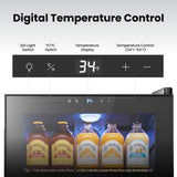 Yeego Beverage Refrigerator, 130 Can Beer Fridge, Glass Door Drink Cooler
