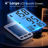 Maynovia Upper Arm Blood Pressure Monitors for Home Use, Automatic Digital Blood Pressure Machine, Talking BP Monitor with English & Spanish Voice, Large Cuff 8.6”–16.5”, Backlit Display,2-User Memory