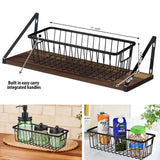 SheeChung Green Bathroom Accessories Set, 6Pcs Mason Jar Glass Bathroom Set, Lotion Soap Dispenser, Toothbrush Holder, Qtip Holder, Soap Dish, Metal Wire Basket, Rustic Farmhouse Bathroom Decor-Black