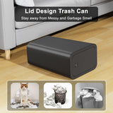 3 Pack 10 Liter Small Trash Can with lid, 2.6 Gallon,Garbage Can Slim Trash Bin Waste Basket for Bathroom
