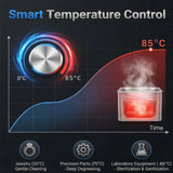 Granbo Ultrasonic Cleaner 3.2L 120W Ultrasonic Jewelry Cleaner 40kHz with Heater Timer and Degassing, 110V Sonic Cleaner with Knobs, Lab Ultrasonic Cleaner for Jewelry Eyeglass Dental Parts Cleaning