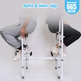 665lbs Toilet Safety Rail - Medical Grade Heavy Duty Bariatric Support Frame - No-Drill Stand Assist with Vacuum Suction Cup & Foam Handles - Adjustable Height & Width for Seniors, Post-Surgery