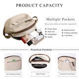Small Crossbody Bags for Women Multi-Pocket Shoulder Purse (Beige)