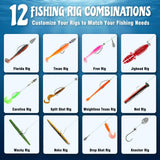 PLUSINNO Fishing Lures Kit, 211pcs Tackle Box with Tackle Included, Bass Fishing Kit with Pre-Rigged Jig Head Lures, Soft Baits, Hooks, Weights, Freshwater Fishing Gear for Walleye Crappie Trout