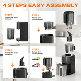 Cold Press Juicer, 5.5inch Wide Feed Chute Juicer Machine, Slow Masticating Juicer for Whole Vegetables & Fruits, Gray