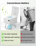 MODIWELL LE-310 Dry Flush Toilet for RV, Boat and Emergency Use, White