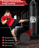 YORWHIN Hanging Punching Bag for Adults, 4FT Oxford Boxing Heavy Bag, Heavy Boxing Bag Set with Hand Wraps Chains, Kick Punching Bags for MMA Karate Kickboxing Muay Thai Training(Unfilled) YORWHIN