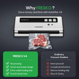 FRESKO Vacuum Sealer Machine with Automatic Bag Detection, Mason Jar Vacuum Accessory Set, Double Heat Seal, Easy to Use, Starter Kits