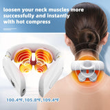 Tianfucen Cordless Neck Massager with Heat，3 Model 15 Levels Electric Neck Massager for Pain Relieve，Portable Massager Neck Relaxer.