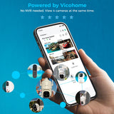 VicoHome D3B 2K AI Wireless Video Doorbell Camera w/ Chime, No SD Card Slot
