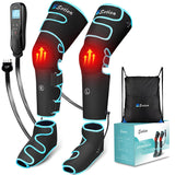 Sotion Leg Massager with Heat and Compression for Circulation & Recovery, Upgraded Foot Calf Thigh Sequential Massager Device with Handheld Controller, 4 Modes 4 Intensities, Help for Leg Pain Relief