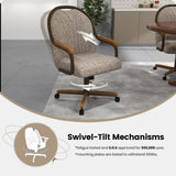 Chromcraft Douglas Set of 4 Casual Dining Chairs Classic Swivel Tilt Dining Chairs with Casters