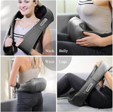 HCUCTOS Neck and Back Massager with Heat Electric Shoulder Massagers Deep Tissue Kneading Massage with Longer Strap for Muscles Pain Relief