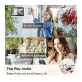 FMDARJXWHCP 3MP Tuya WiFi Doorbell Camera Smart Life Wireless Waterproof(Door Camera 32G)