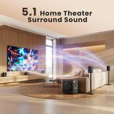Bobtot Home Theater Surround Sound System for TV - 6.5inch Subwoofer 800W Peak Deep Bass 5.1 Wired Satellite Speakers Audio Stereo Systems Support ARC Optical Bluetooth Aux Input