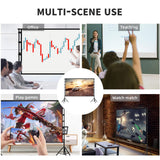 Projector Screen and Stand,Towond 150 inch Indoor Outdoor Projection Screen, Portable 16:9 4K HD Rear Front Movie Screen TOWOND