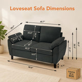 Jarenie 57" Loveseat Sofa Couches for Living Room 2 Seater Small Love Seat