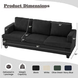 Apicizon 89" Modern Sofa Couch Set, Corduroy Couch 2 Piece Sofa Set for Living Room