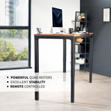 Premium Electric 71 x 30 inch Height Adjustable Memory Stand Up Desk, Black 4-Leg Quad Motor Frame