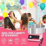 Commercial Cotton Candy Machine, Electric Floss Maker With Stainless Steel Bowl, For Home Party Carnival,pink